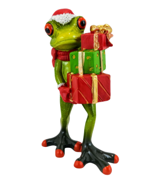BOŽIČNA FIGURA ŽABICE Z DARILI