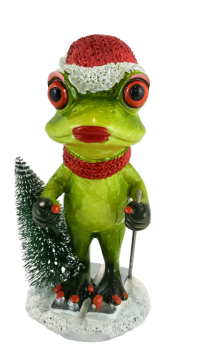 BOŽIČNA FIGURICA G. ŽABCA V BOŽIČKOVI KLOBUKU