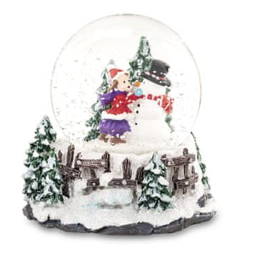 SNEŽNA KROGLA OTROK S SNEŽAKOM 9x8,5x7,5 CM