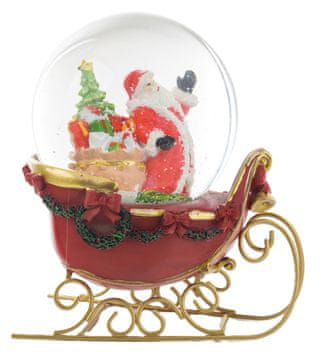 STEKLENE KROGLE S SANTA CLAUSOM 19X13X17CM