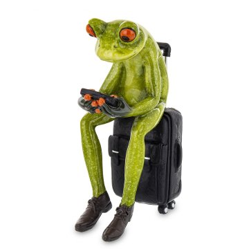 ŽABJA FIGURA NA KOVČKU