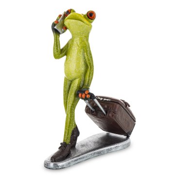 FIGURA - ŽABJI POTNIK S KOVČKOM 18 CM