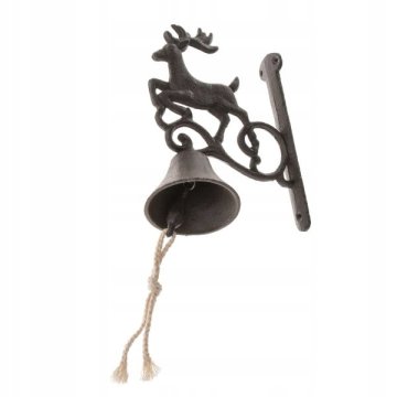 LITOGREŽNI ZVONČEK V OBLIKI SEVERNEGA JELENA 20,5 X 17,5 CM