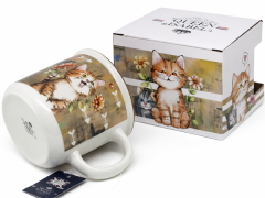 Porcelanasta skodelica 400 ml ART KOT darilna škatla