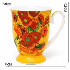 Porcelanasta skodelica Vincent van Gogh Sončnice, luksuzno darilo