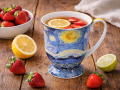 Porcelanasta skodelica Vincent van Gogh Zvezdna noč, luksuzno darilo
