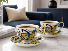 Porcelanaste skodelice in krožniki, komplet dveh kosov, Kandinsky, kot darilo