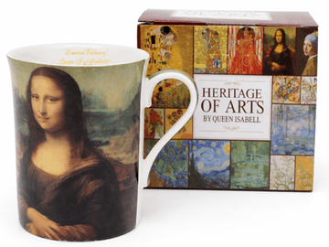Porcelanasta skodelica Leonardo da Vinci "Mona Lisa" 300 ml kot darilo