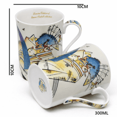 Porcelanaste skodelice, 2 kosa. Geometrijska abstrakcija, kot darilo