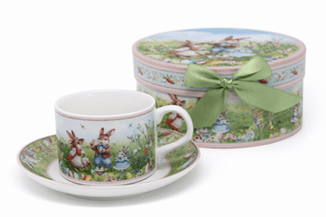 DARILNI SET SKODELICE IN KROŽNIKA ZAJČEK 180 ML