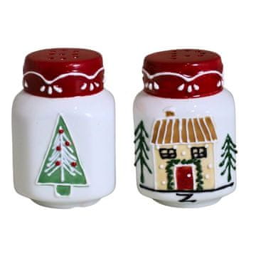 Božični set začimb SOLNICA POPROVALKA keramična hišica za božično drevo 6x6x8,1 cm