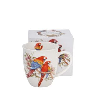 Duo Porcelanasta skodelica 400 ml ŠKRATNA ARA PAPIGAJKA - Svet ptic / Živali