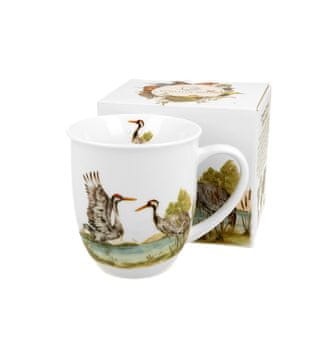 Duo Porcelanasta skodelica 400 ml ŽERJAVI - Svet ptic / Živali