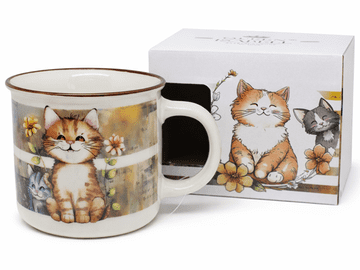 Velika porcelanasta skodelica 400 ml CAT CATS darilna škatla