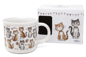 Velika porcelanasta skodelica 400 ml CAT CATS darilna embalaža