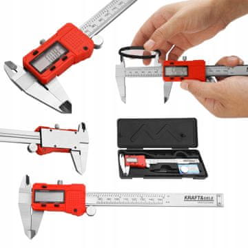 Kraft&Dele Elektronsko digitalno LCD pomično merilo 0-150 mm