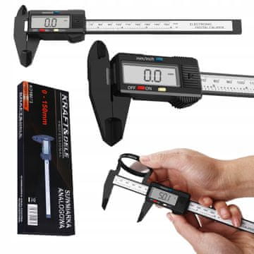 Kraft&Dele Elektronsko digitalno LCD pomično merilo 0-150 mm