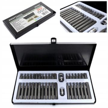 Kraft&Dele Komplet posebnih nastavkov HEX TORX PLIN, 40 kosov