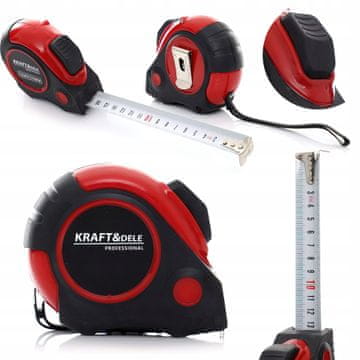 Kraft&Dele Merilni trak v zvitku 3 m x 16 mm, jeklen zavorni merilni trak