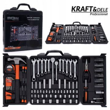 Kraft&Dele 1140-delni komplet orodja , 140-delni kovček