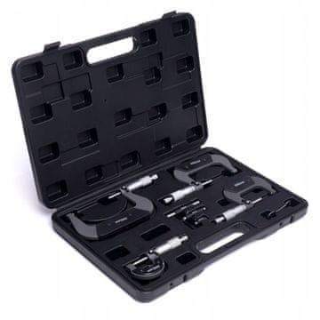 Kraft&Dele MIKROMETRI 0–100 MM KOMPLET 4 MIKROMETROV V ETUI KD10443