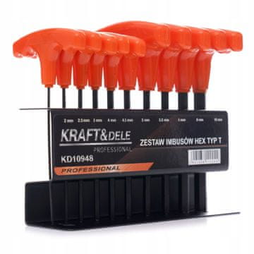 Kraft&Dele KOMPLET ŠESTOKOTNIH KLJUČEV 2-10 MM 10 KOSOV KD10948
