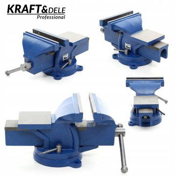 Kraft&Dele 360° vrtljiv ključavničarski primež 100 mm trdno nakovalo