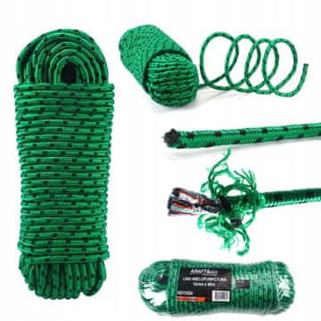 Kraft&Dele Večnamenska vrv 12 mm x 50 m Zelen vrtni šotor