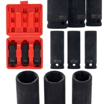 YATO KOMPLET UDARNIH NASTAVKOV 3-DELNI 1/2" D:78 17-21 mm KRAFT&DELE