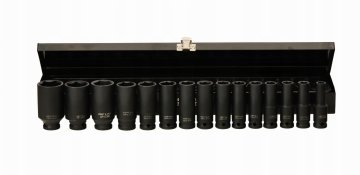 Kraft&Dele Udarni nastavki 1/2" palca, 15 kosov, dolgi 10-32 mm CR-V Case