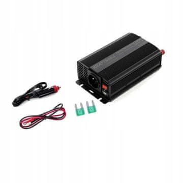 Kraft&Dele ČIST SINUSNI PRETVORNIK NAPETOSTI 12V 230V 300/600W KABLI VAROVALKE
