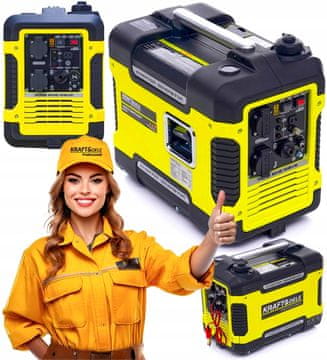 Kraft&Dele Prenosni inverterski generator 1900W 2x230V AVR+ bakreni TIHI