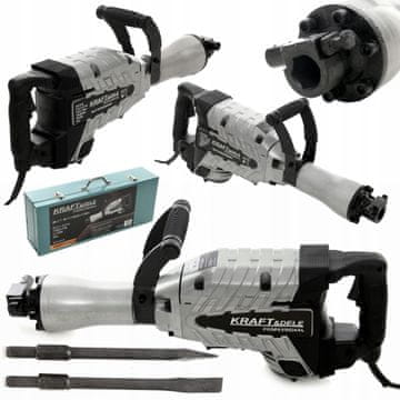 Kraft&Dele Šesterokotno rušilno kladivo 230V 63J 3200W 2 dleti