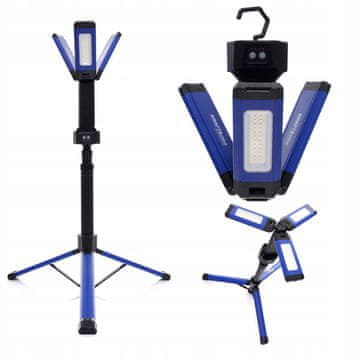 Kraft&Dele Gradbena halogenska svetilka na stojalu, spremenljiva, 2000 Lm, , 4000 Amh, USB