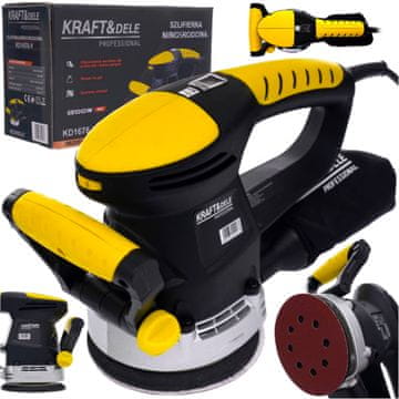 Kraft&Dele VEČNAMENSKI OSCILACIJSKI EKSCENTRIČNI BRUSILNIK Z NASTAVLJIVO MOČJO 1200 W