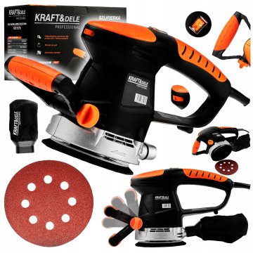 Kraft&Dele Akumulatorski ekscentrični orbitalni brusilnik 1200 W 230 V 14.000 vrt/min