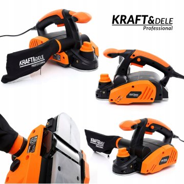 Kraft&Dele Električni skobeljnik 230 V 1450 W Vrečka za prah 16.000 vrt/min 0-3 mm