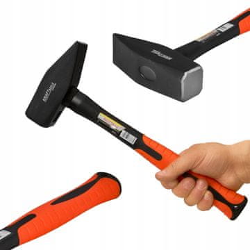 Kraft&Dele 2000 g kladivo za udarjanje, ergonomsko, nedrseče stekleno vlakno