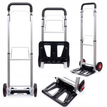 Kraft&Dele Zložljiv aluminijast skladiščni transportni voziček 90 kg