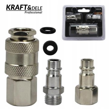 Kraft&Dele Komplet pnevmatskih hitrih spojk 1/4" 1/2" Max 35 bar