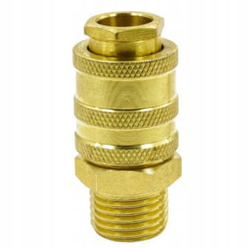 Kraft&Dele Medeninasta pnevmatska hitra spojka z navojem 1/2" (maks. 35 barov)