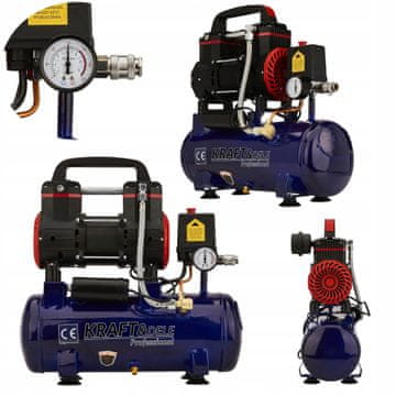 Kraft&Dele Brezoljni kompresor 8 barov 9 l 1200 W 2850 vrt/min 220 l/min