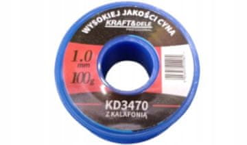 Spajkalna kositrna spajkalna žica s kolofonijo 1 mm 100g Ktaft&Dele