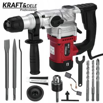 Kraft&Dele Udarno vrtalno kladivo SDS-Plus 230 V 2800 W 6 J 4200 udarcev na minuto
