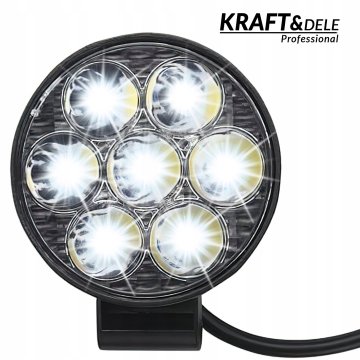Delovna svetilka za vzvratno vožnjo okrogla 2,5" 25W 7 LED 2000 lm 9-30V