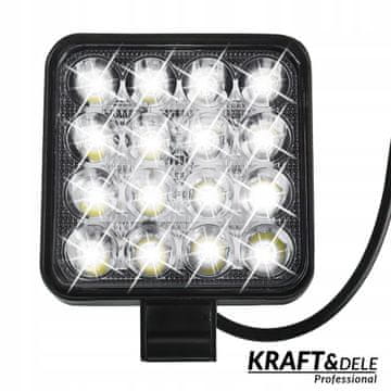 Delovna luč za vzvratno vožnjo kvadratna 30W 16 LED 2500 lm 12-40V