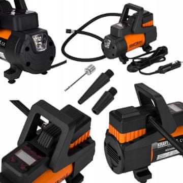 Kraft&Dele Avtomobilski kompresor z LCD zaslonom 12V 168W 14A 200 PSI 45L/min