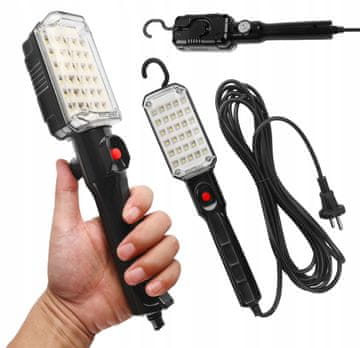 Kraft&Dele LED svetilka za delavnico 15V 110-230V 5m kabelski kavelj magnetni trden