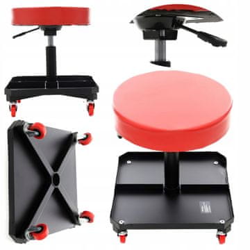 Kraft&Dele Delavniški stol za detajliranje, vrtljiv za 360°, 136 kg, 380–575 mm