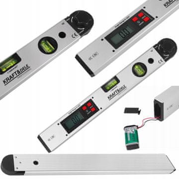 Kraft&Dele Elektronski kotomer z LCD-libelo 400 mm Karf&Dele